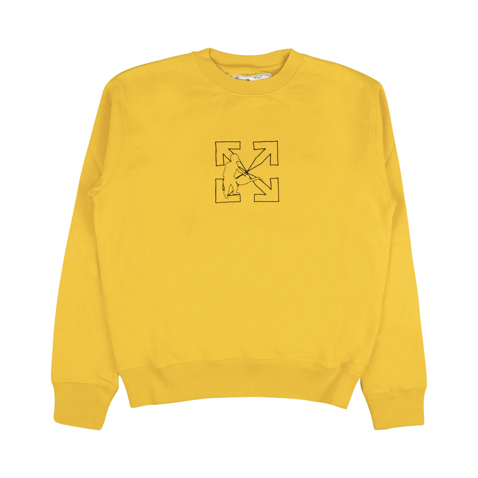 Buy Off White Workers Slim Crewneck Yellow OMBA025E20FLE0021810 GOAT