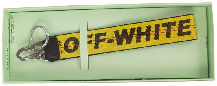 Off White Industrial Logo Keychain Yellow