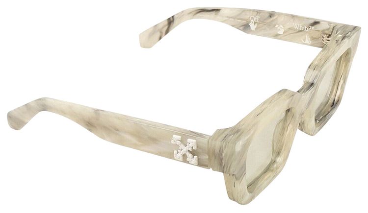 Off White Acetate Marble Sunglasses Grey