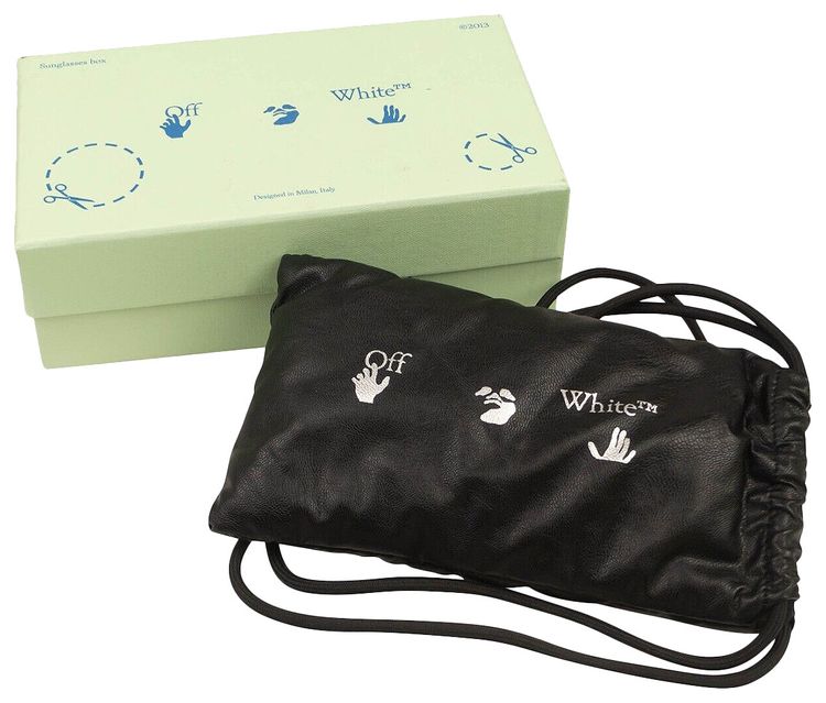 Off White Acetate Marble Sunglasses Grey