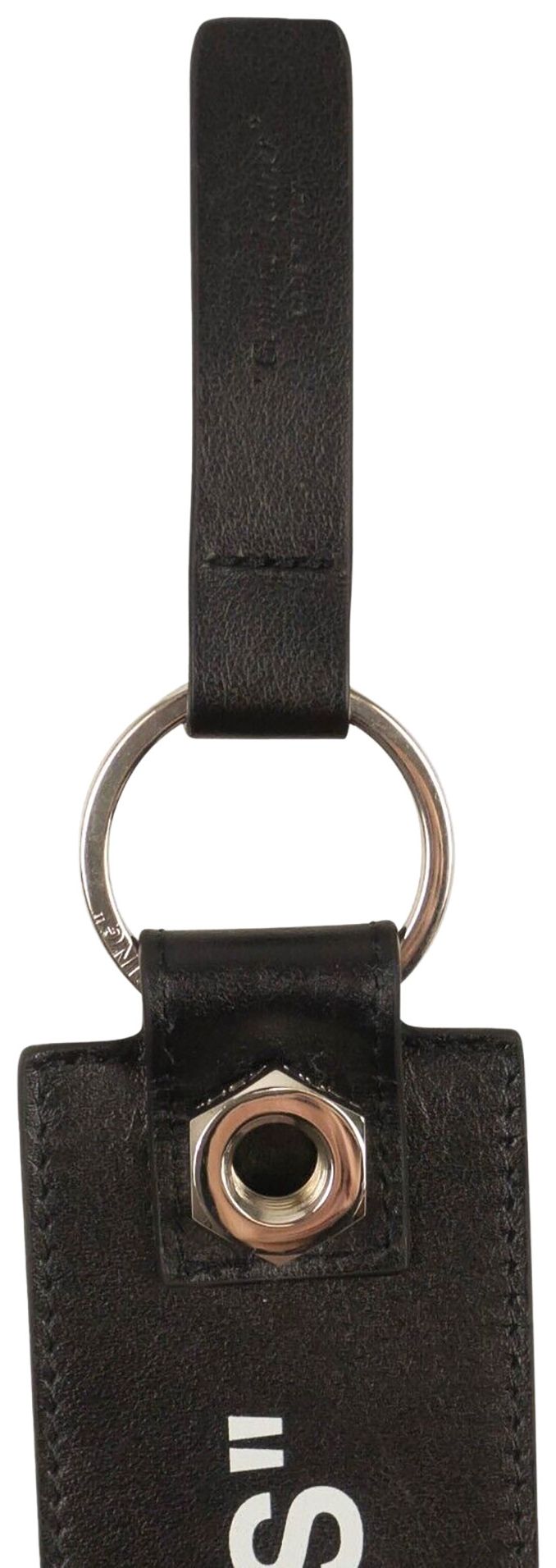 Off White Quote Keychain Black