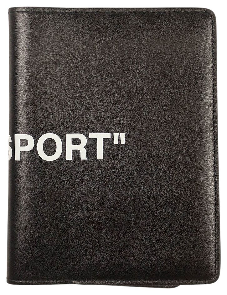 OffWhite Quote Passport Holder 'Black' GOAT