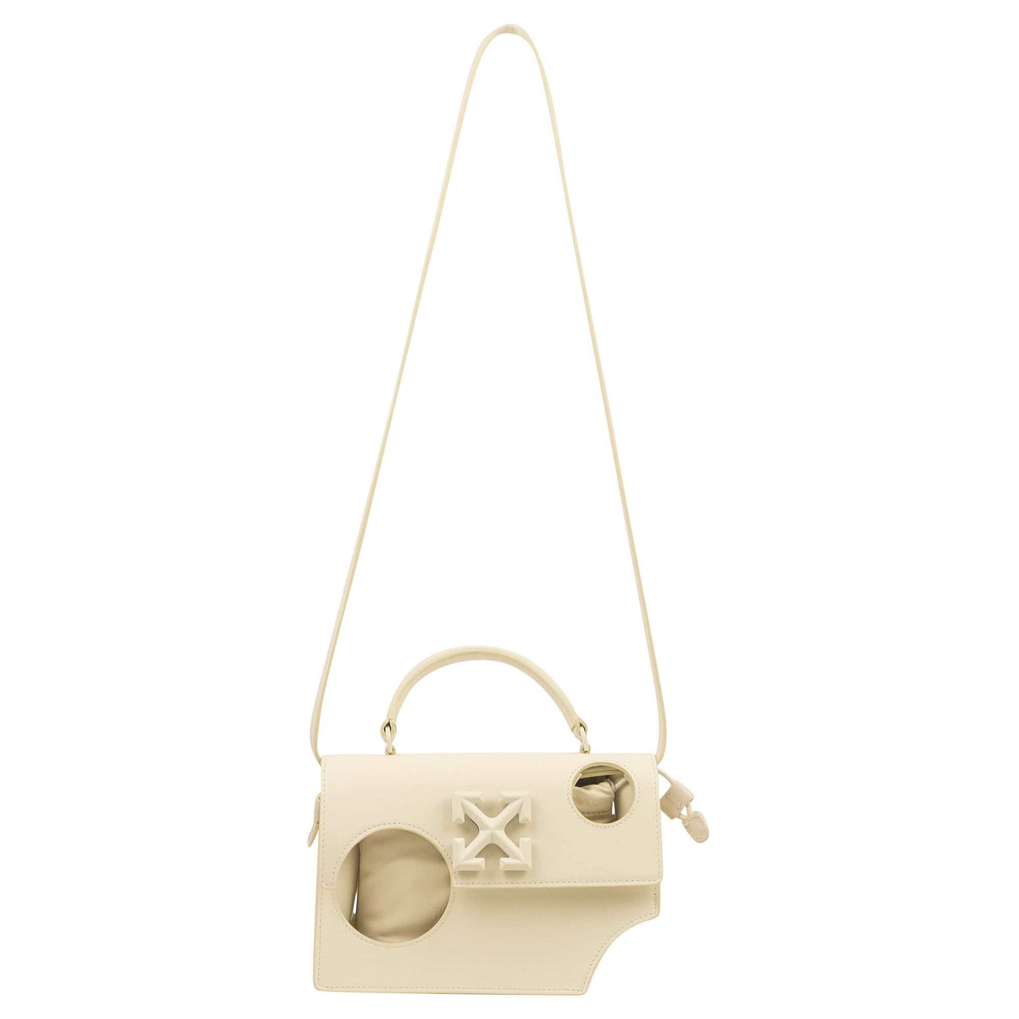 Buy Off White Meteor Hole Jitney 1.4 Bag Cream OWNA155F20LEA0016100 GOAT