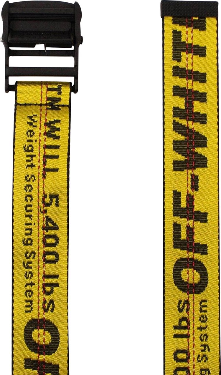 Off White Industrial Logo Belt Yellow