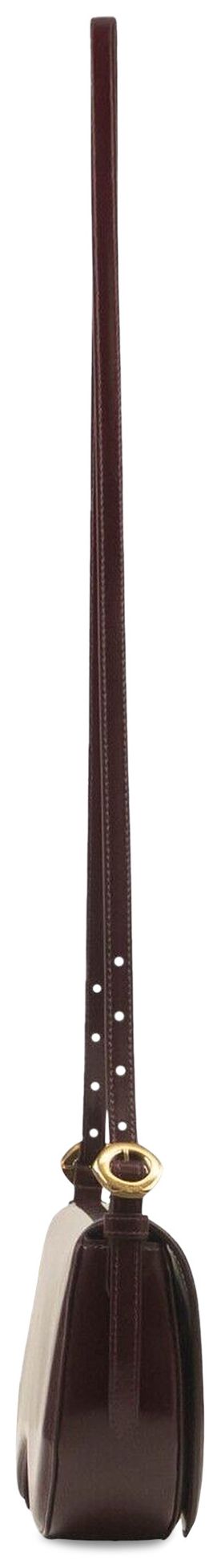 Off White Mirror Swiss Flap Bag Burgundy