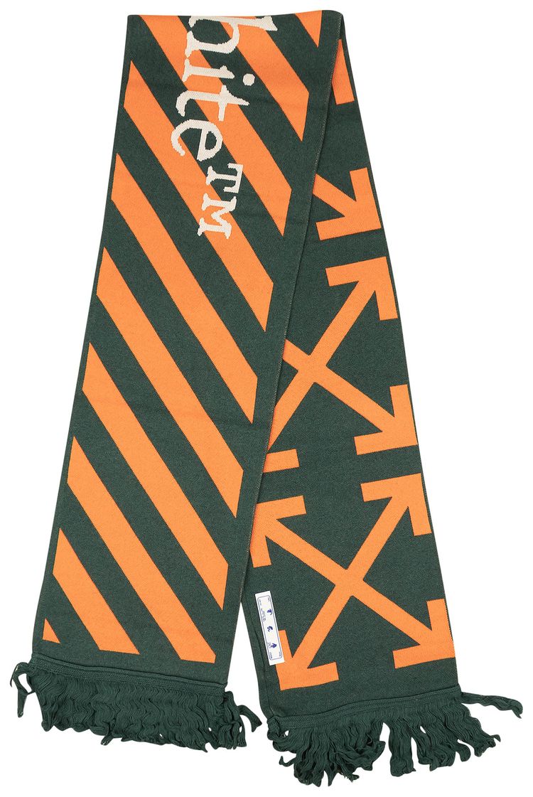 Off White Arrows Scarf GreenOrange