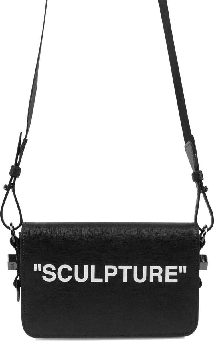 Off White Sculpture Mini Flap Bag Black