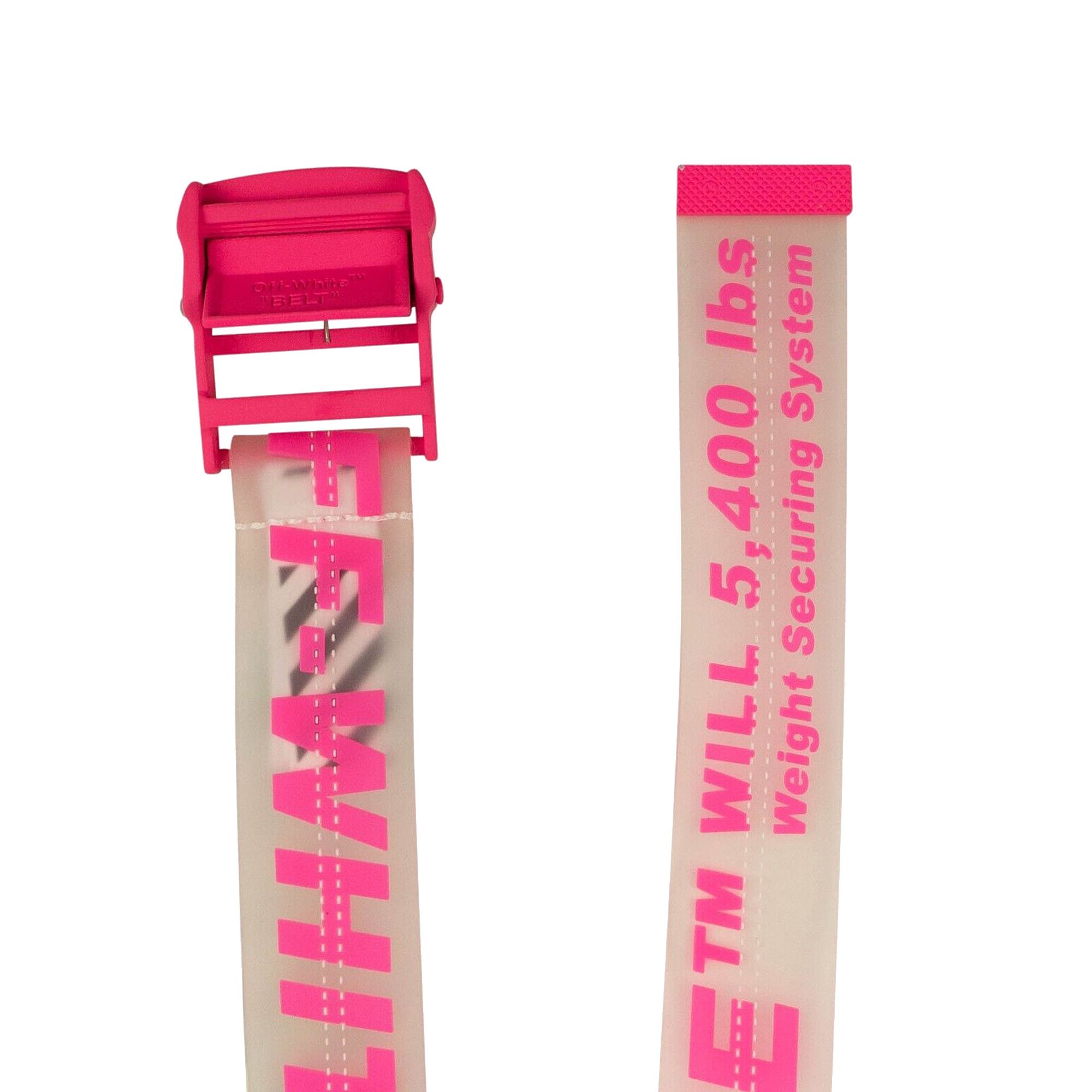 Off white pink rubber belt store