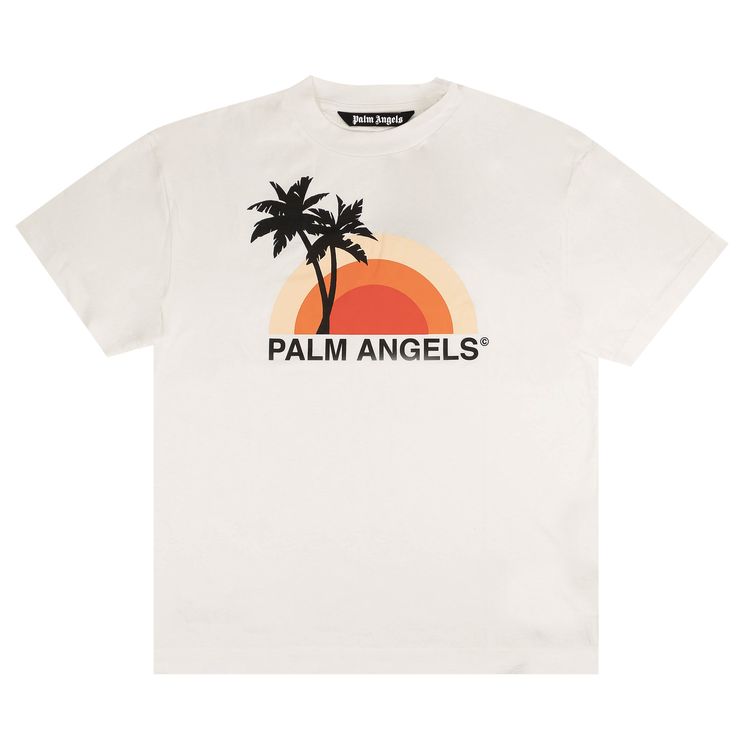 Palm Angels Sunset Short Sleeve T Shirt White
