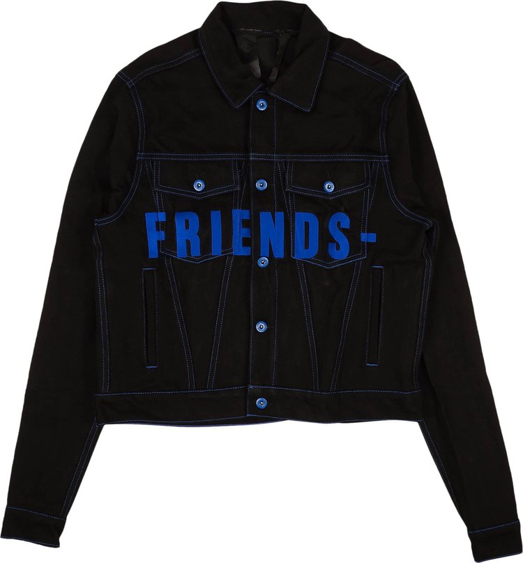 Vlone Friends Embroidered V Graphic Jacket 'Blue'