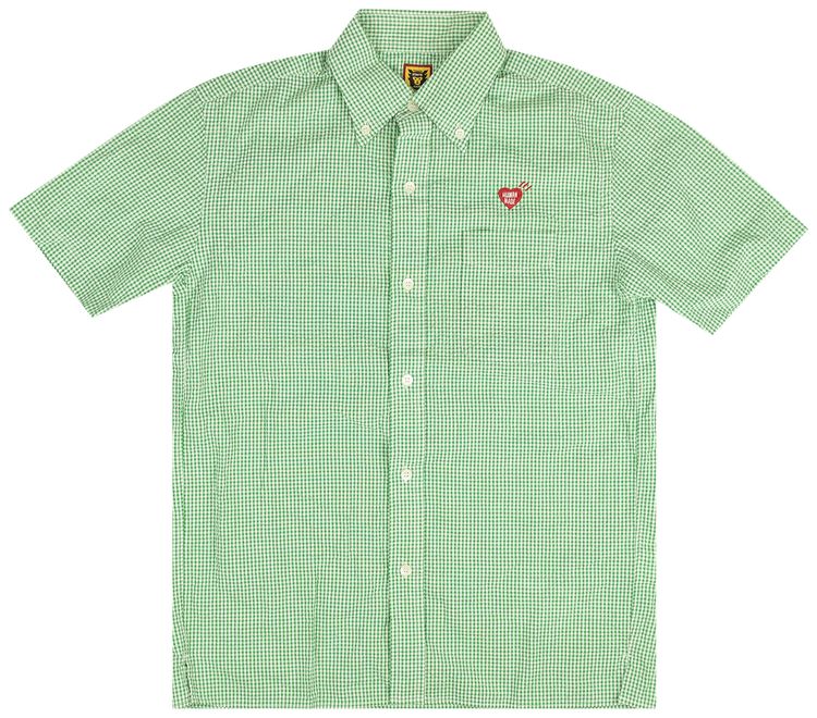 Human Made Seersucker Check Short Sleeve Shirt Green