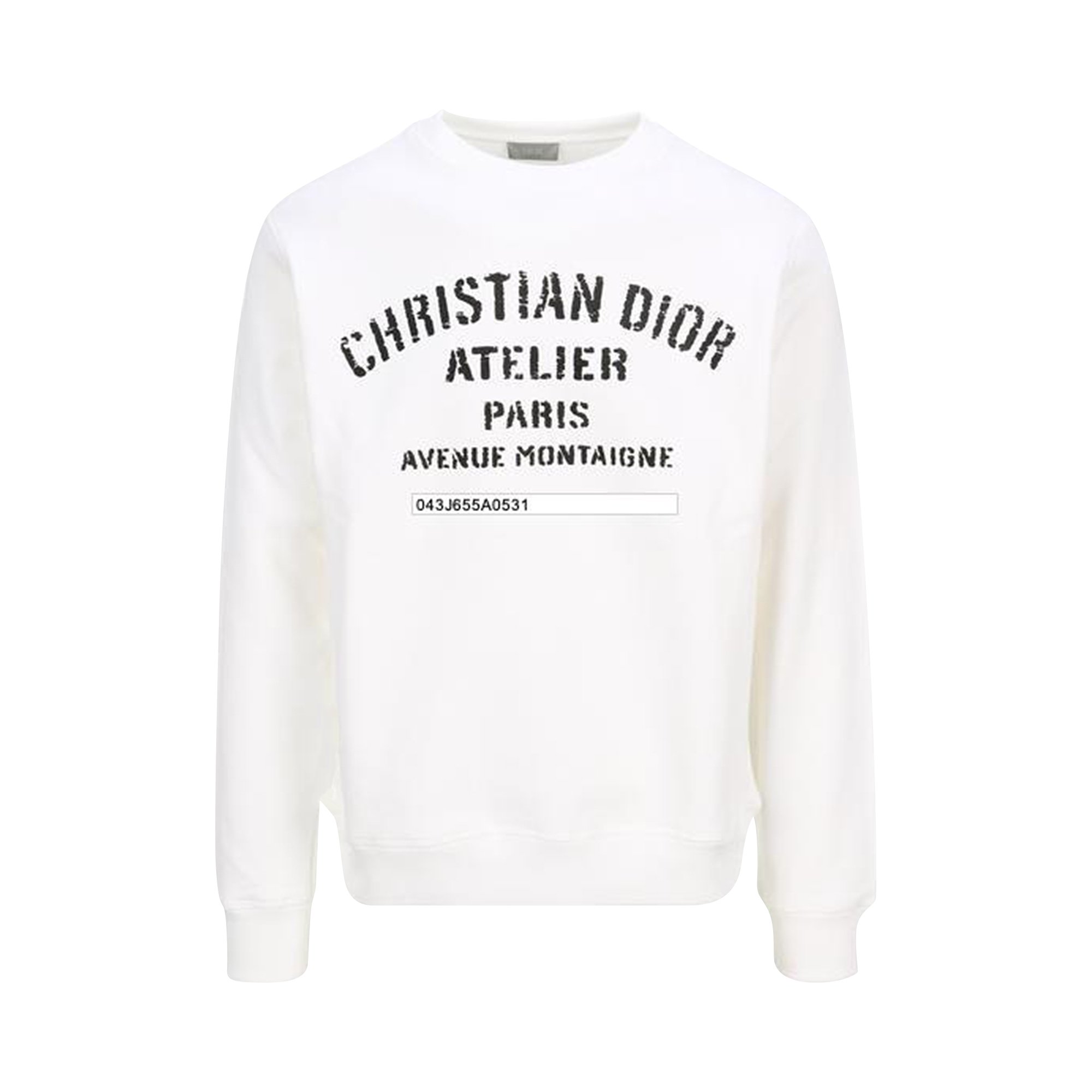 Christian Dior Atelier Hooded Sweatshirt White Organic Cotton Fleece   DIOR GR