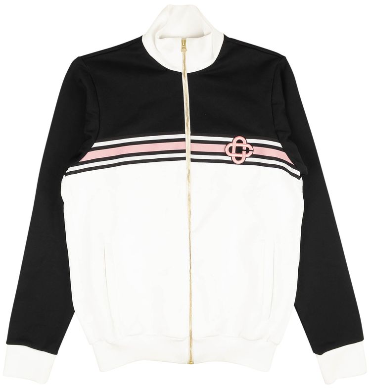 Casablanca Side Stripe Zip Up Track Jacket Black