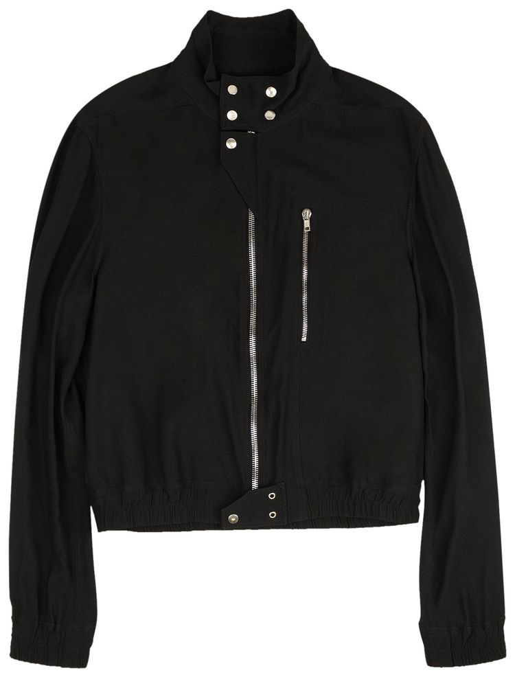 Rick Owens Woven Bomber Jacket Black