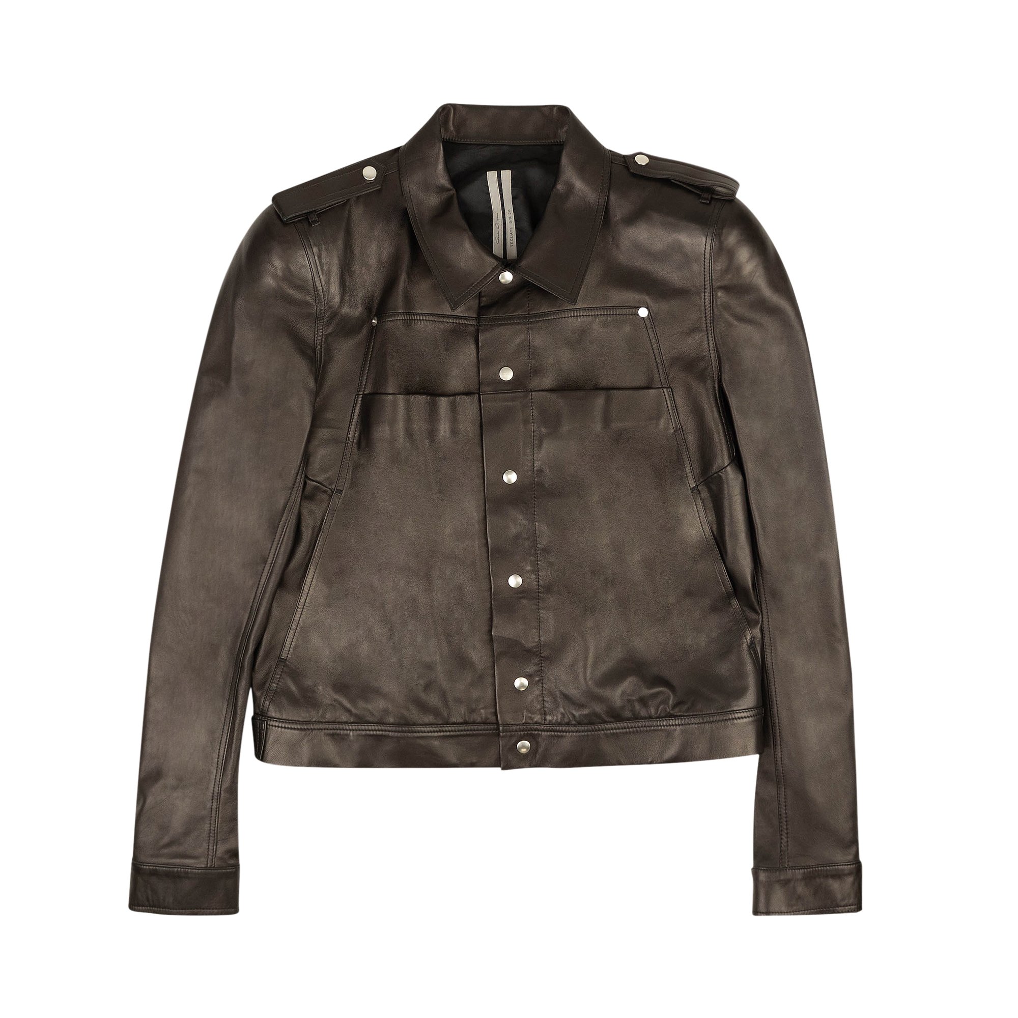 Buy Rick Owens Babel Lambskin Leather Jacket 'Black' - RU20S7782 