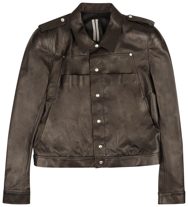 Rick Owens Babel Lambskin Leather Jacket Black