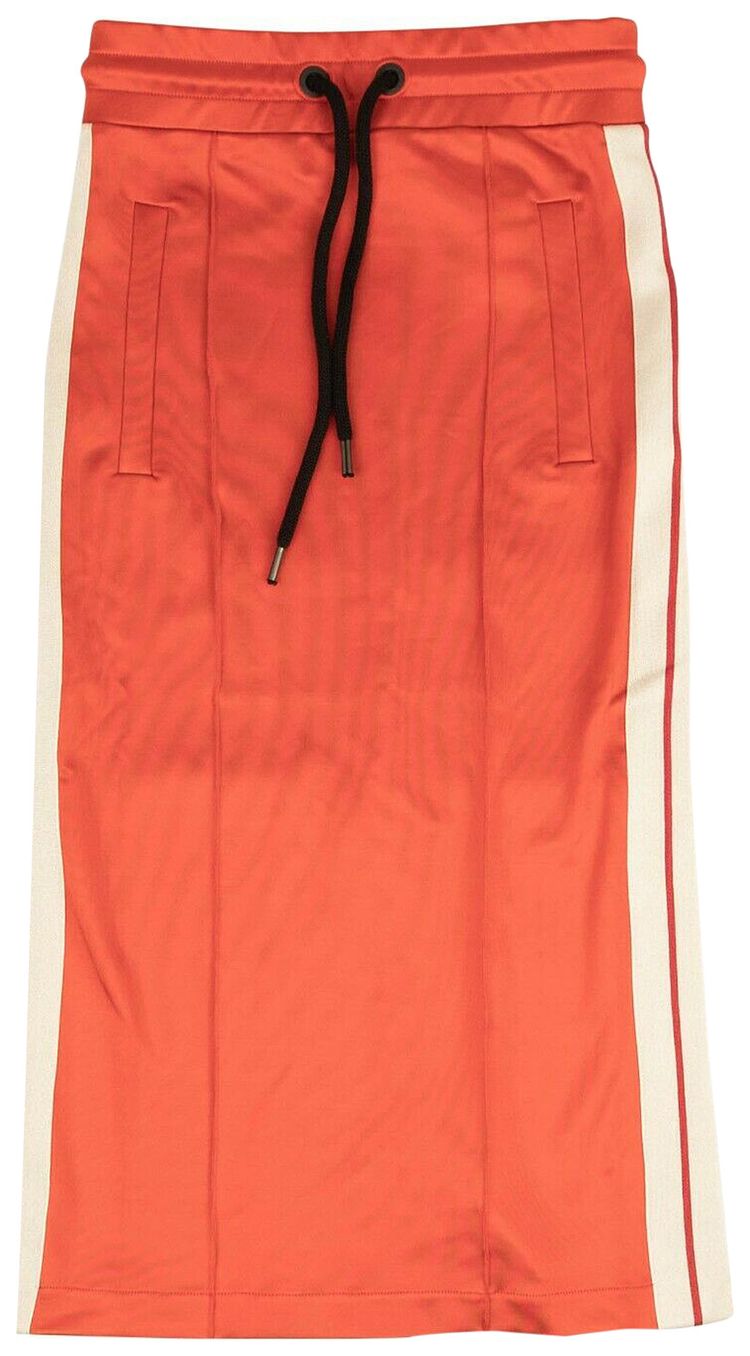 Palm Angels Side Stripe Sweat Track Skirt Red