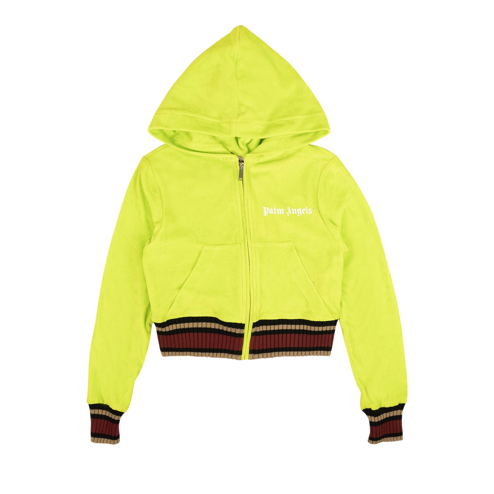 neon yellow crop hoodie