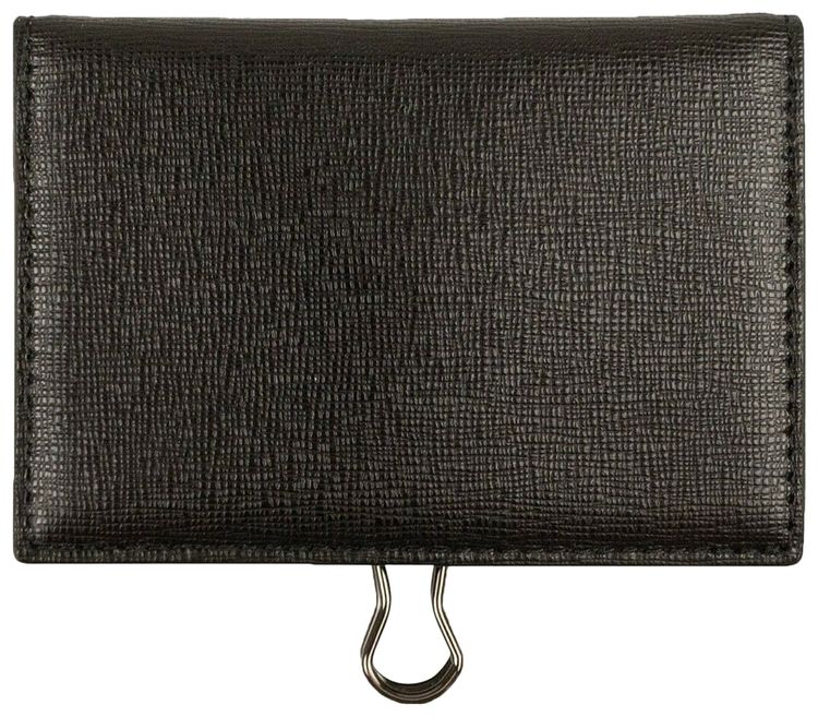 Off White Clip Sculpture Cardholder Black