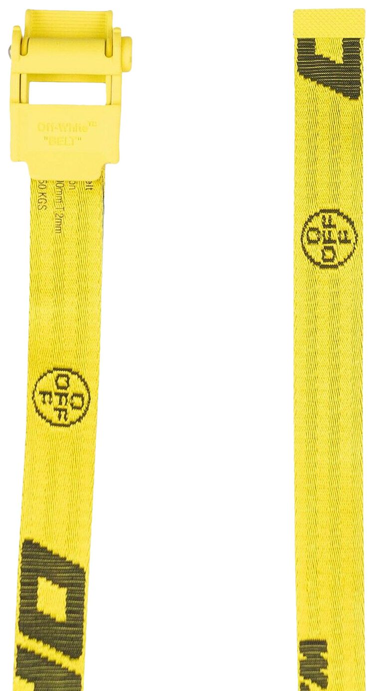 Off White Industrial Logo Mini Belt Yellow
