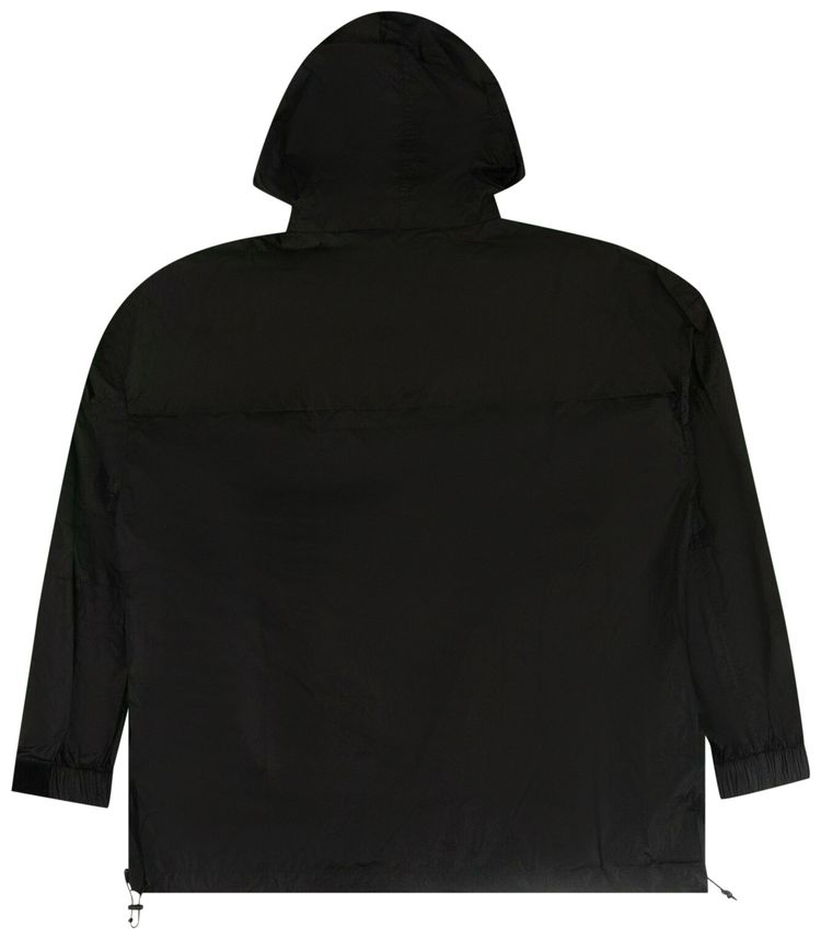 Off White Logo Print Windbreaker Jacket Black