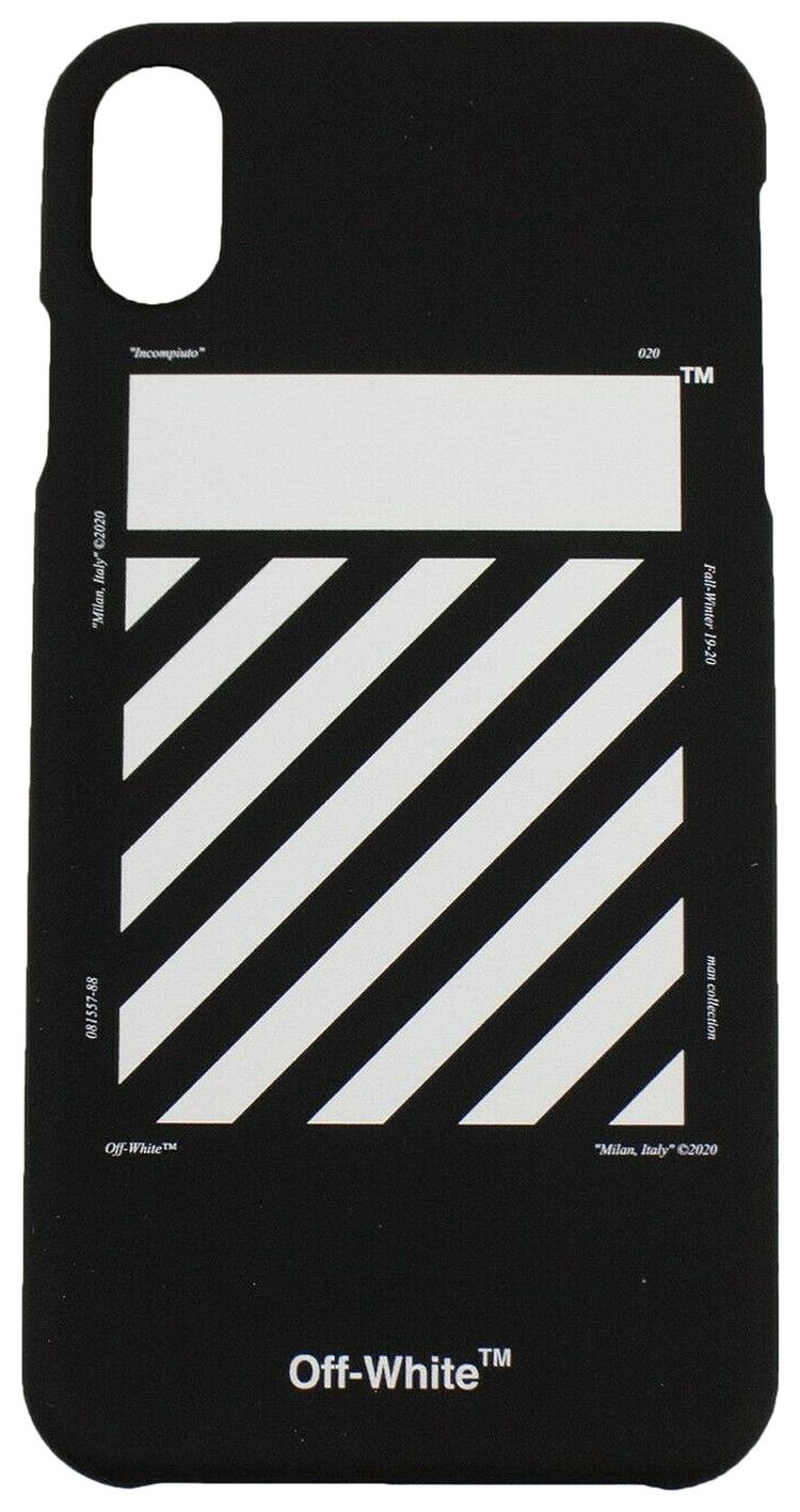 Buy OffWhite Diags Print iPhone XS Max Case 'Black