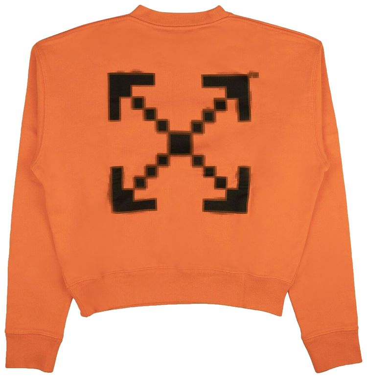 Off White Graphic Hoodie Sweatshirt Orange