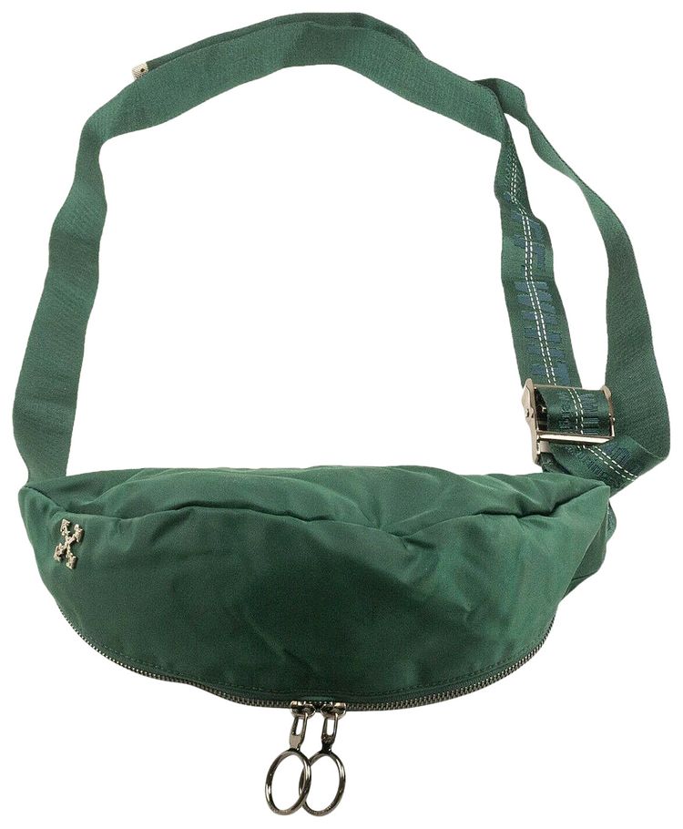 Off White Nylon Fanny Pack Teal