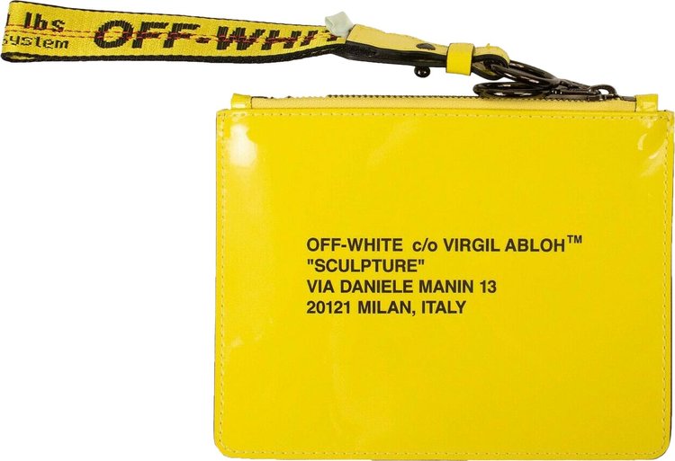 Off-White Patent Leather Double Clutch Bag 'Yellow'