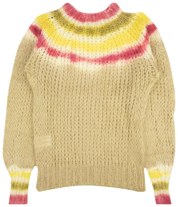 Moncler Tie Dye Wool And Mohair Sweater Biege