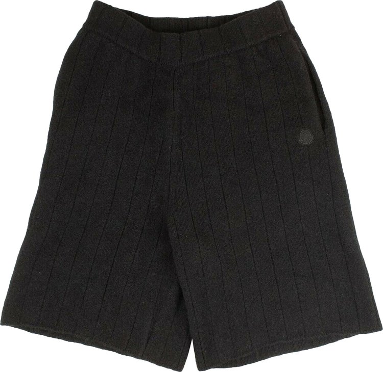 Moncler Ribbed Knit Shorts 'Black'