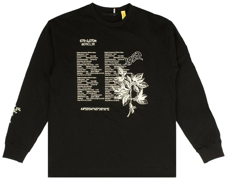 Moncler Long Sleeve 1952 T Shirt Black