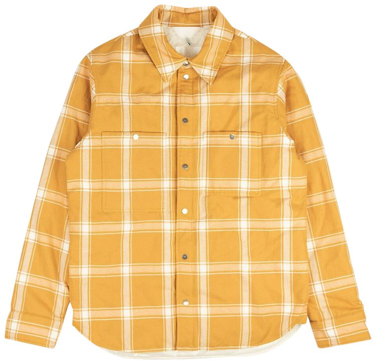 Moncler 1952 Lapetus Plaid Shirt Jacket Yellow