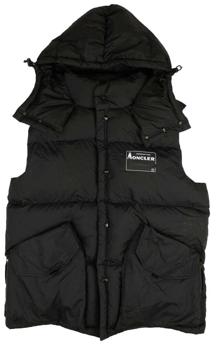 Moncler Kyle Gilet Logo Puffer Vest Black
