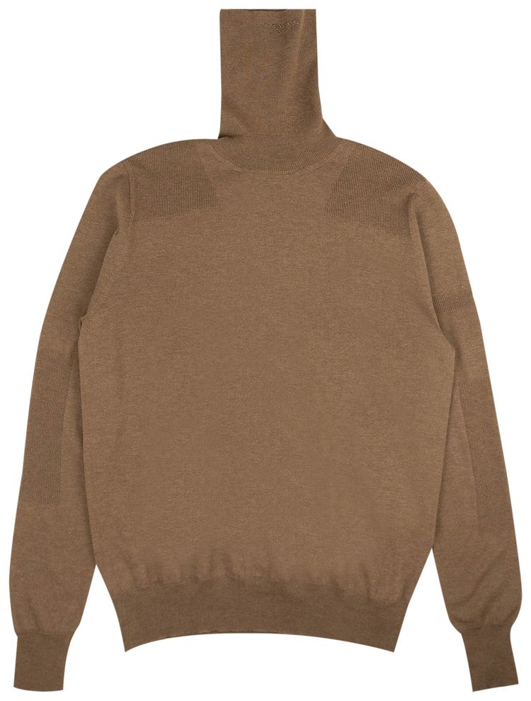 Amiri Fitted Wool Turtleneck Sweater Brown