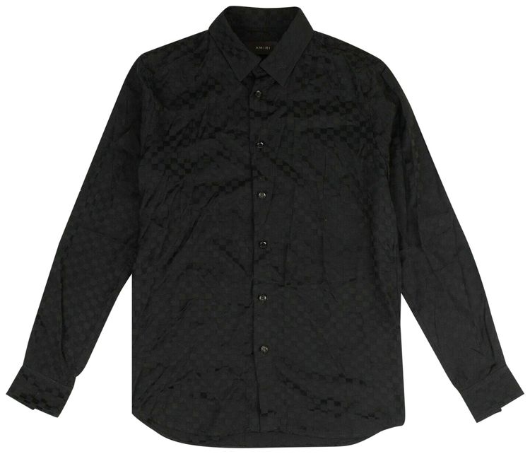 Amiri Checkered Jacqard Shirt Black