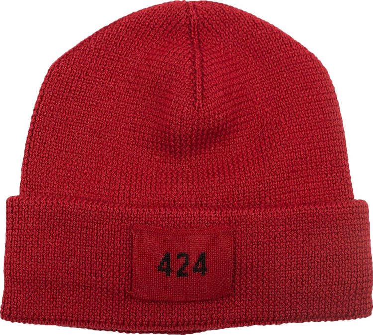 424 Knit Logo Patch Beanie 'Red'