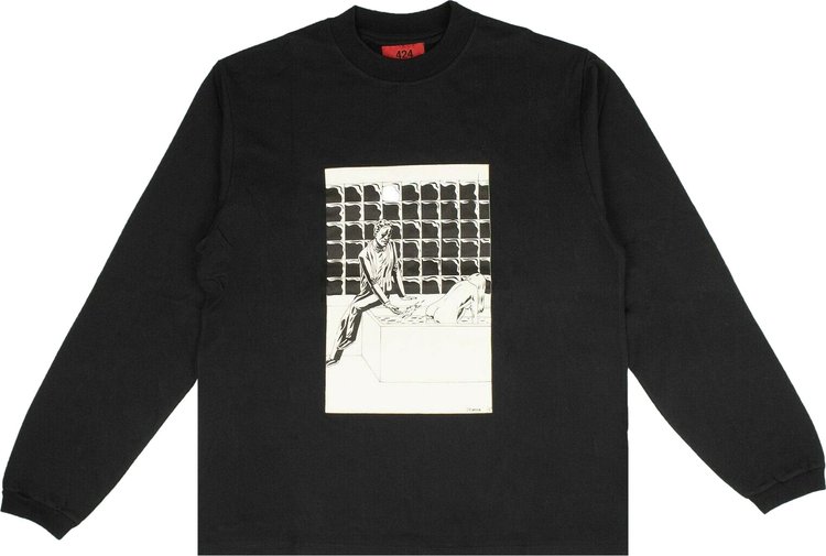 424 Long-Sleeve Graphic T-Shirt 'Black'