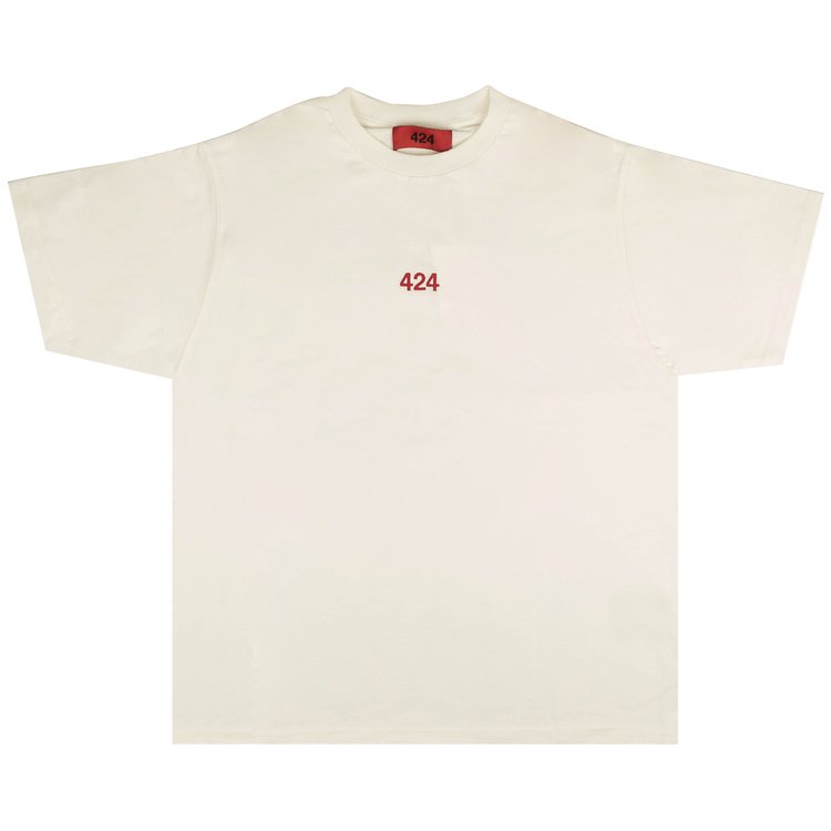 424 Logo Cotton Short Sleeve T Shirt White