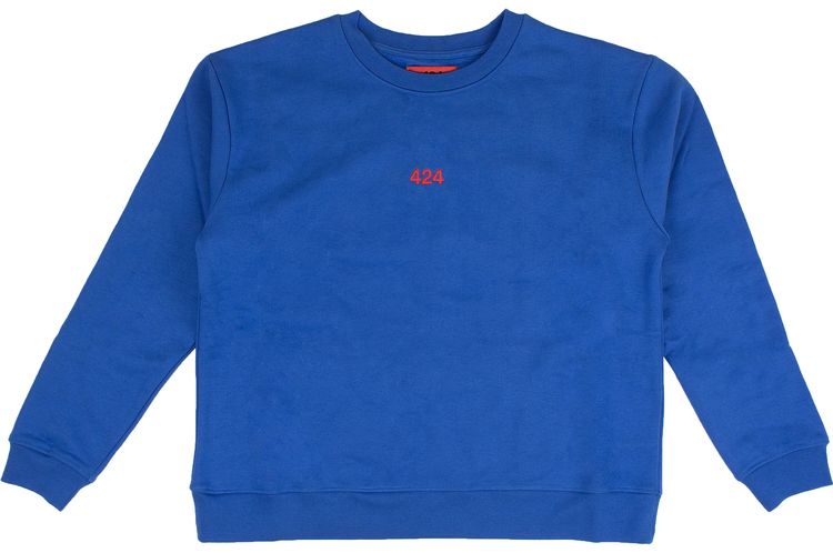 424 Logo Crewneck Sweatshirt BlueRed