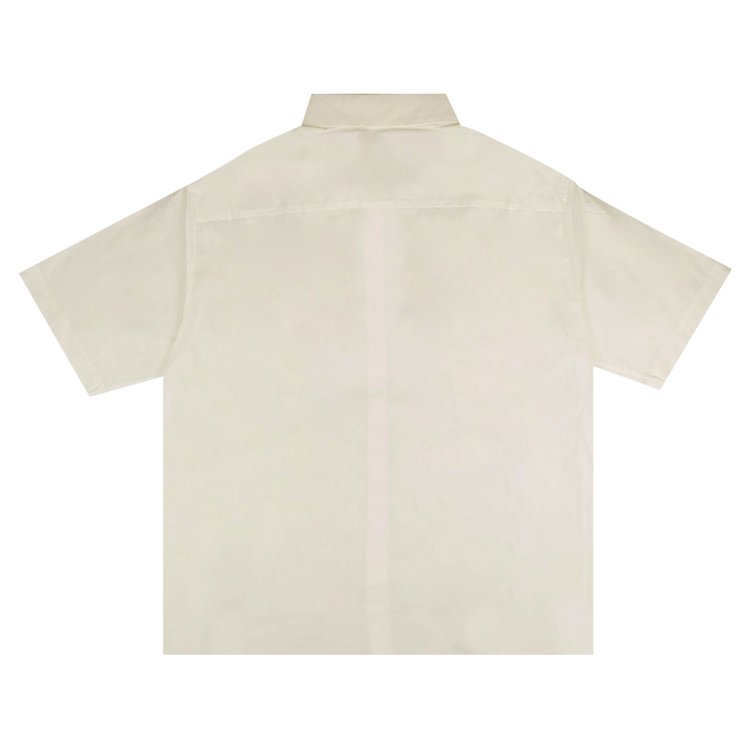 424 Short Sleeve Logo Patch Button Down White