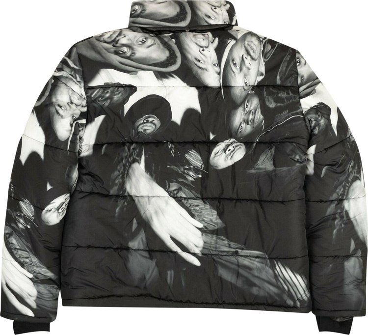 424 Wu Tang Puffer Jacket Coat Black