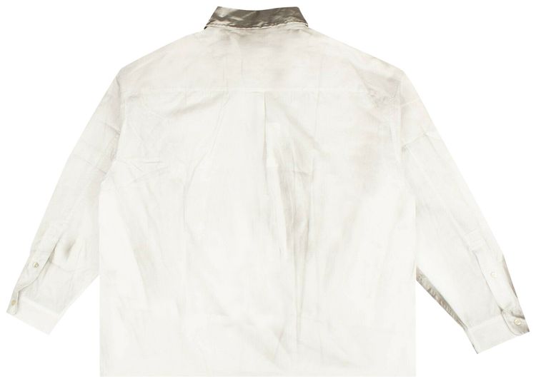 424 Long Sleeve Spray Paint Button Down Grey