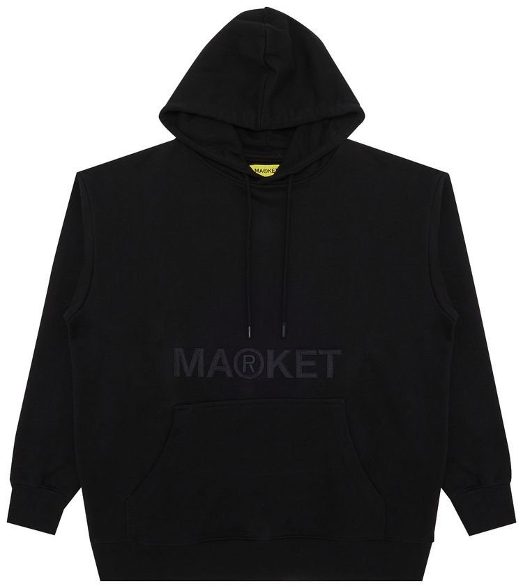 Market Minimal Bar Logo Hoodie Black GOAT Exclusive