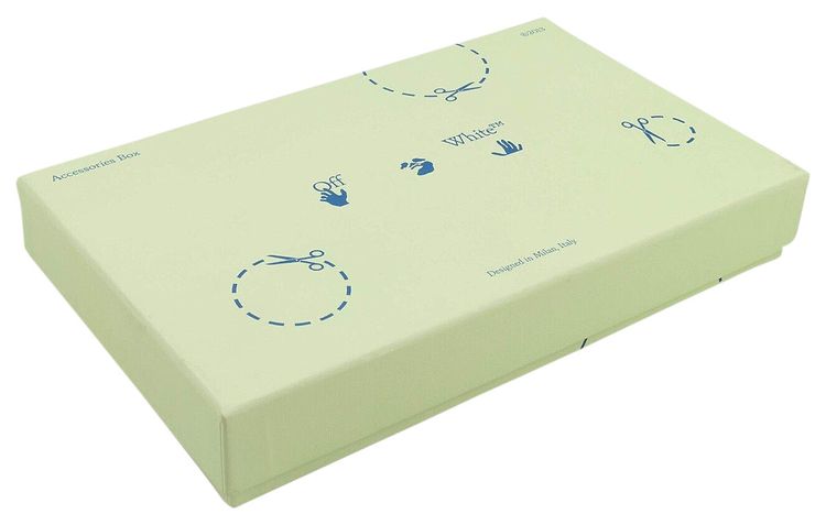 Off White Binderclip Cardholder BlackGreen