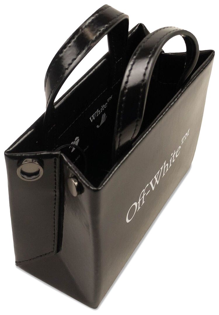 Off White Baby Logo Box Tote Bag Black