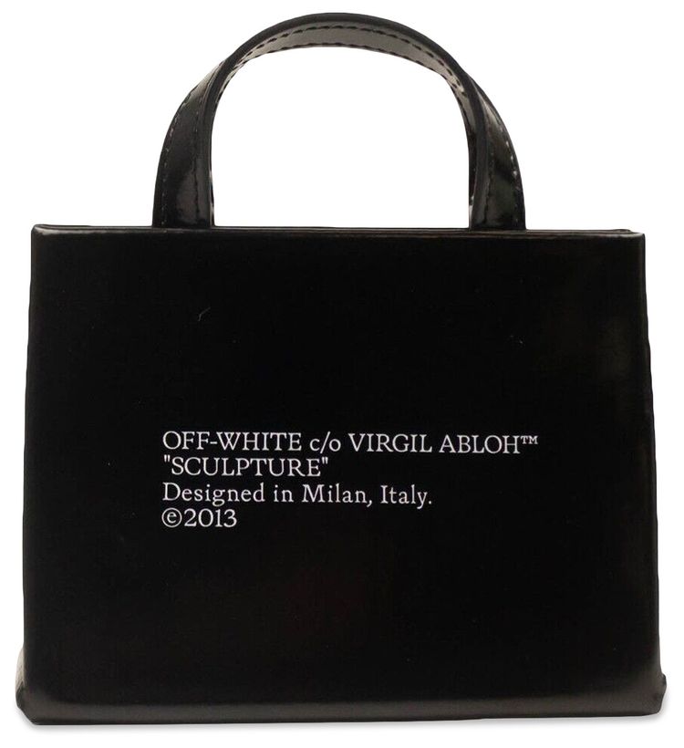 Off White Baby Logo Box Tote Bag Black