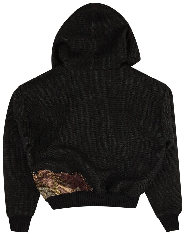 Off White Jacquard Knit Sweater Black