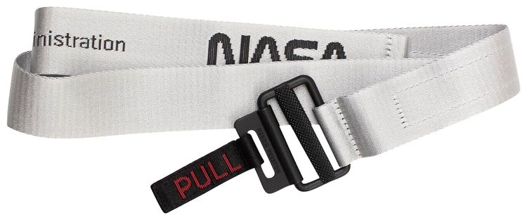 Heron Preston Nasa Embroidered Belt Grey
