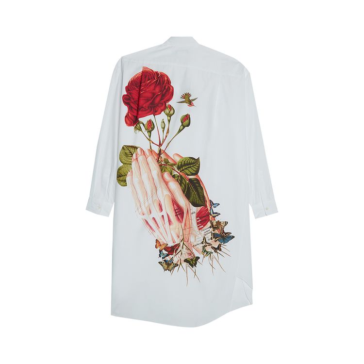 Comme des Garcons Homme Plus Print Long Shirt White